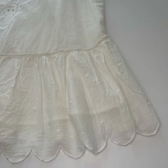 Anthropologie Letmebe Embroidered Eyelet Lace Peplum White Tunic NWT Size 4 - Picture 11 of 16